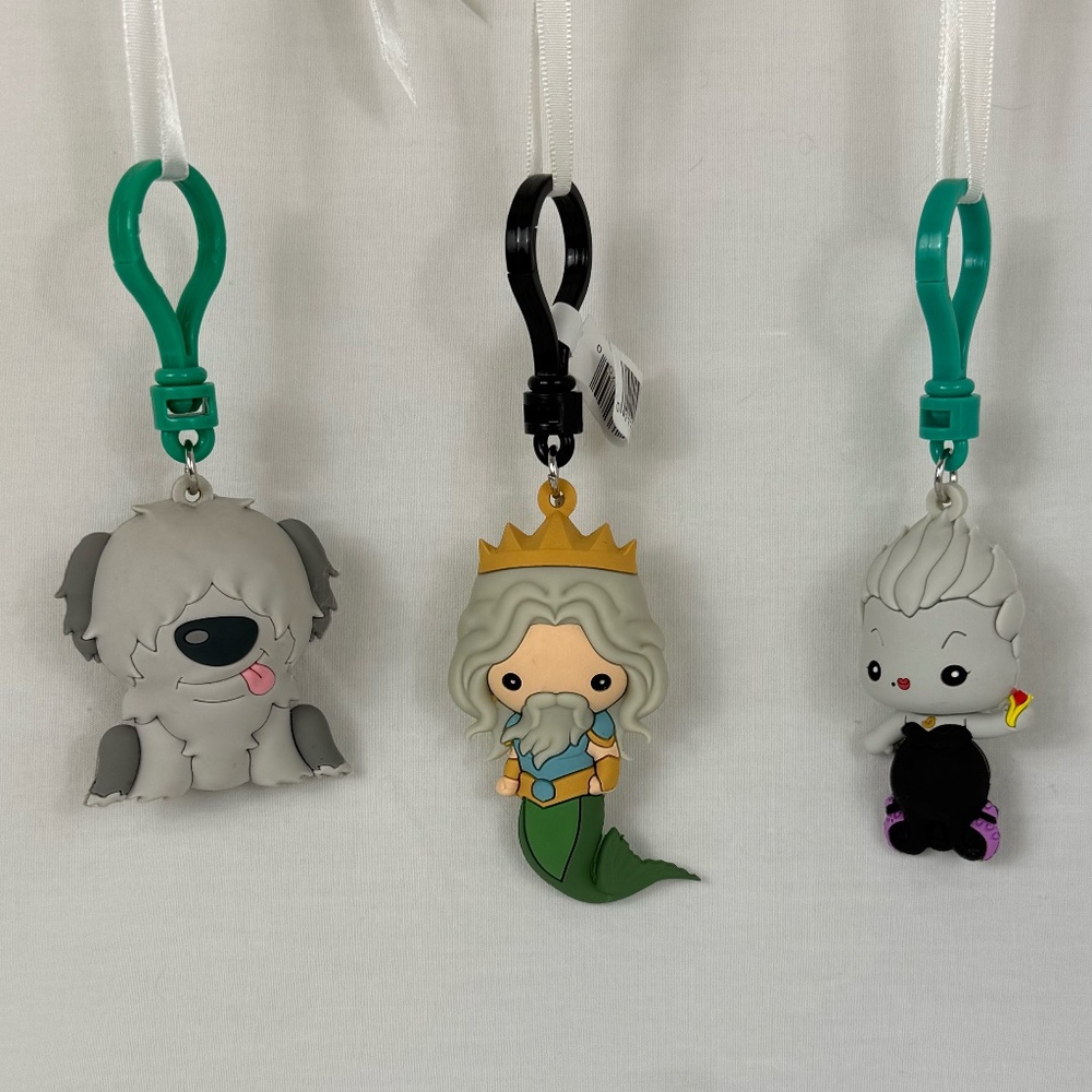 Disney Figural Mystery 3D Bag Clips The Little Mermaid  Max Ursula King Triton